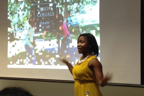 Speaker giving a talk