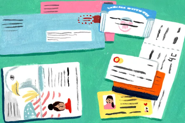 Illustration of identity documents