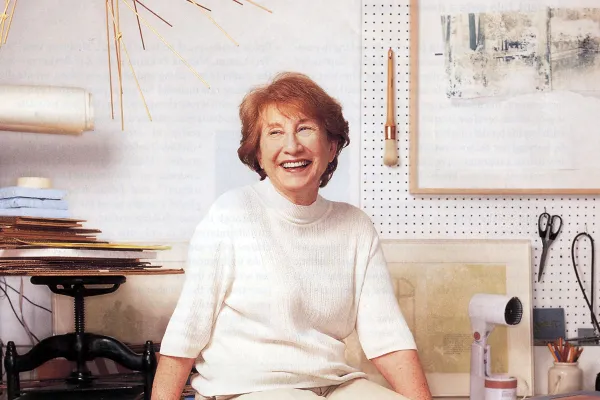 Enid Mark in her studio