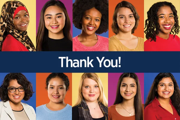 Fundraising thank you graphic