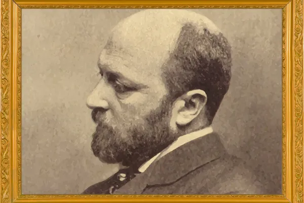 Drawing of Henry James in an antique frame