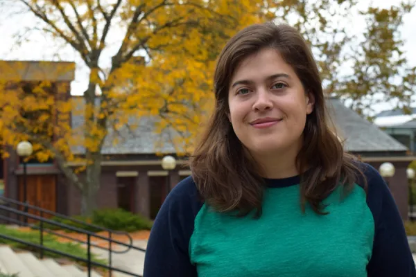 First-year Ada Comstock Scholar Julia Riccardi, one of a small number of Smithies in recent years who have served in the military. Photo by Katherine Bei Heald '18