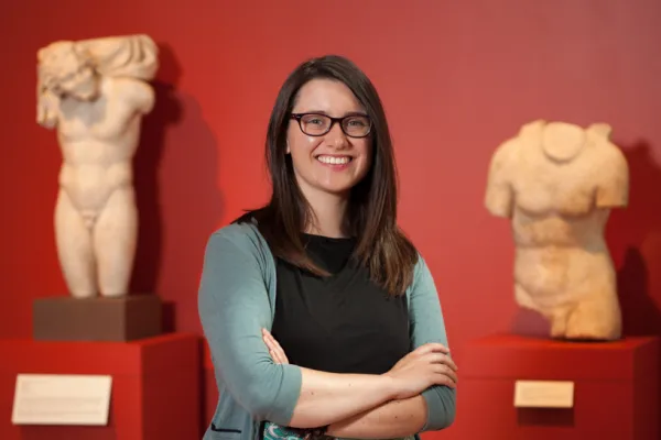 Maggie Kurkoski in a museum gallery