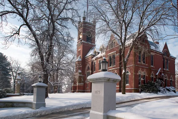 Winter shot of College Hall