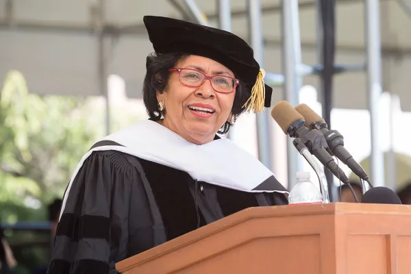 Ruth Simmons at the Commencement podium