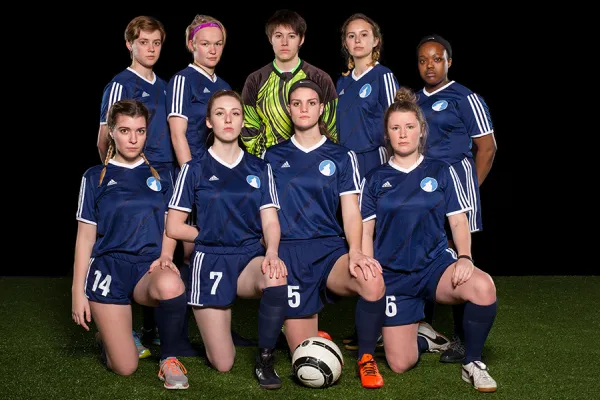 The cast of the Smith production of "The Wolves" by Sarah DeLappe