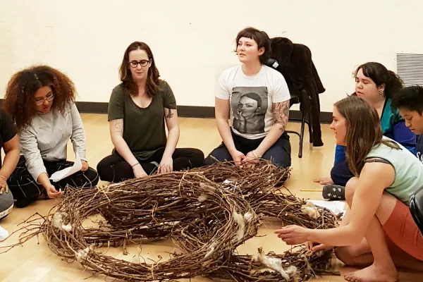 group of students in rehearsal