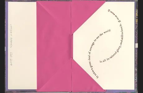 Myrrh Brooks '22 letterpress image