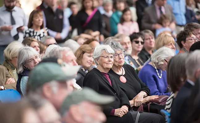 The crowd at the Neilson groundbreaking