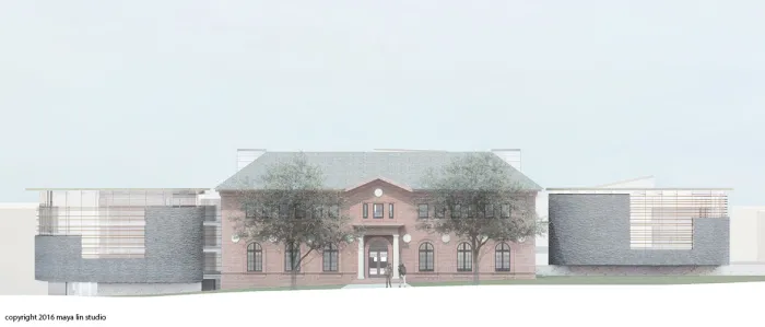 Maya Lin design for New Neilson Library east elevation