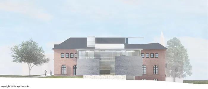 Maya Lin design for New Neilson Library north elevation
