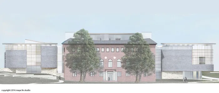 Maya Lin design for New Neilson Library west elevation