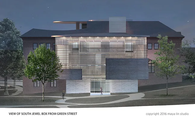 Rendering of Neilson Library from Green Street