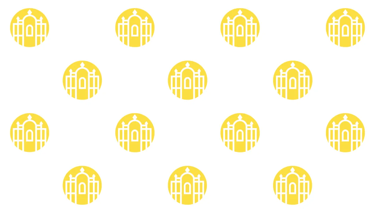 Zoom photo - informal seal in gold on white background