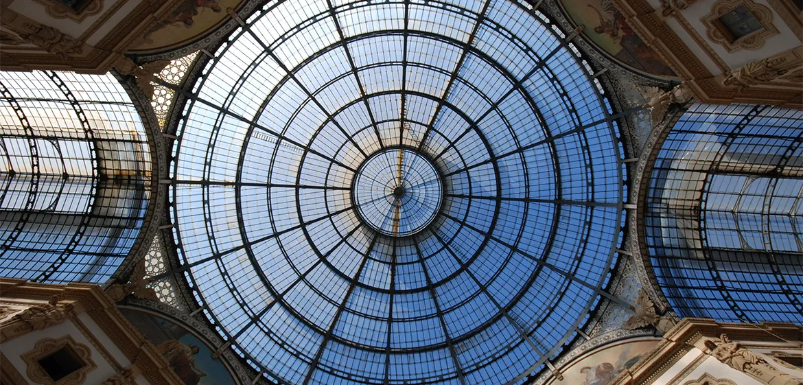 Stained glass window in Milan