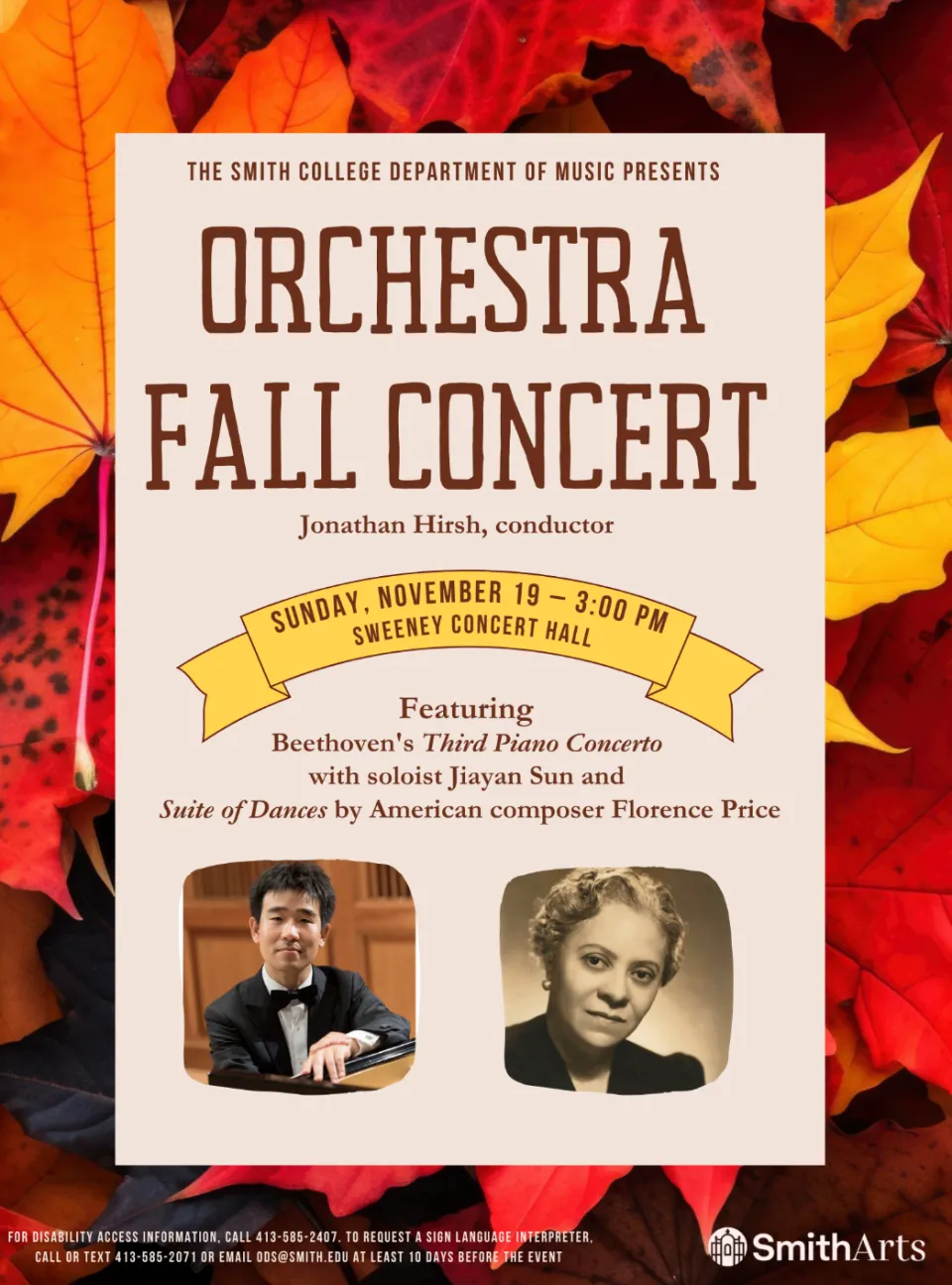 Poster for the 2023 Orchestra fall concert