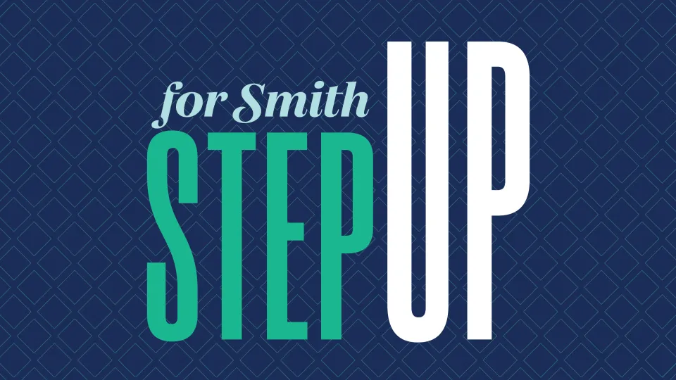 Banner reading "Step Up for Smith"