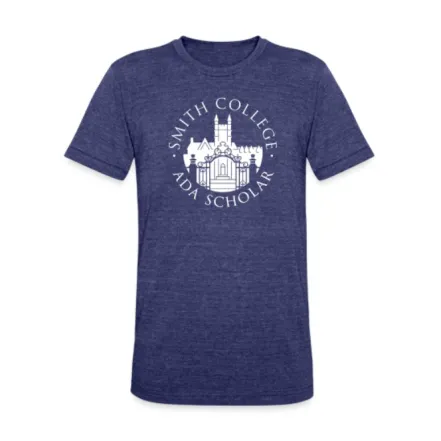 A navy blue t-shirt with "Smith College Ada Scholar" on it.