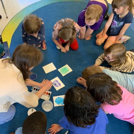 Teaching Artists Program - working with paints