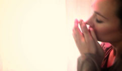 Tina-smells-hand